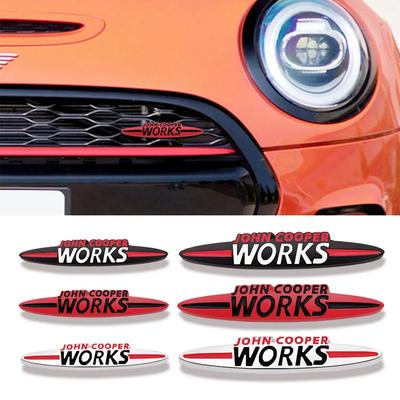 Autocollants Emblème Métal JCW John Cooper Works Pour Mini Coopers Clubman Countryman Autocollant Voiture R50 R52 R53 R55 R56 R57 R58 F55