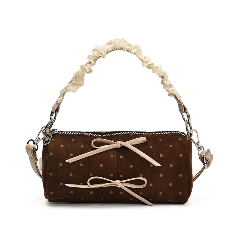 Kids Dot Pattern Canvas Mini Backpack With Adjustable Straps For Daily Use