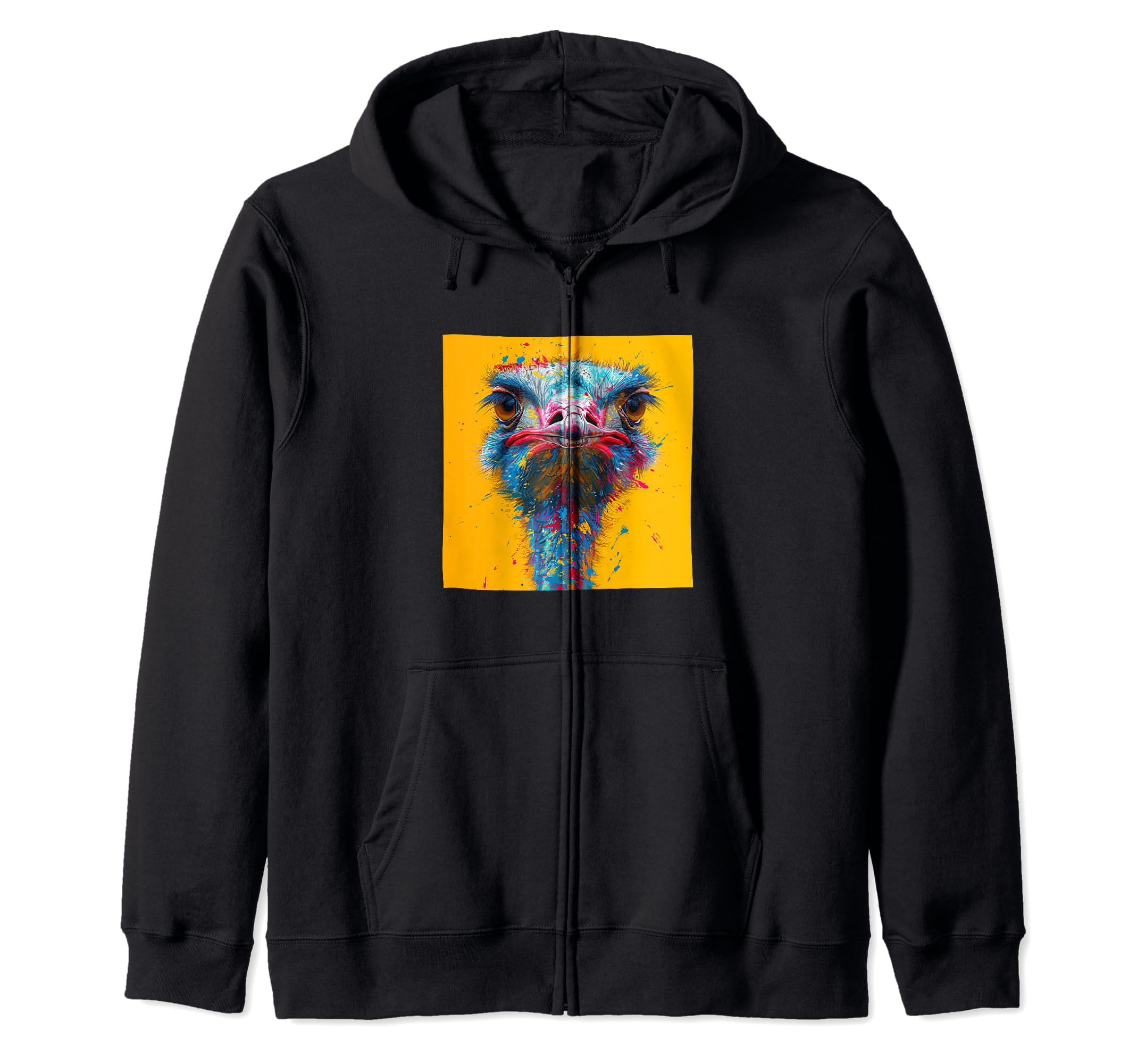 

Ostrich Colorful Graphic Zip Hoodie