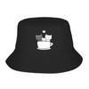 Cute Cat  Design Bucket Hat Summer FisherUnisex Hat Outdoor  Sun Protection Fishing Hunting Cap Unisex Ladies Sun Hat