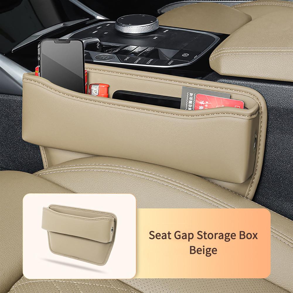 Universal Crevice Side Storage Pocket Wallet Keys Card Phone Holder Multifunction Car Seat Gap Organizer Storage Box Leather