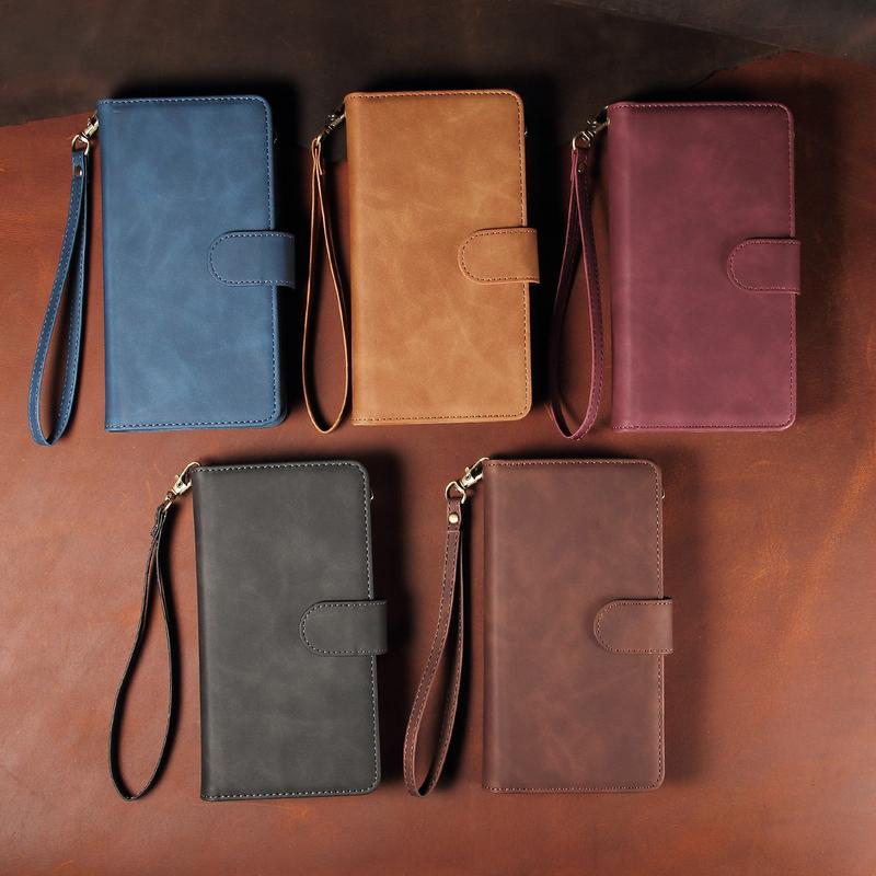 Wallet Multi-card Slot Zipper Magnetic Flip Leather Case For Samsung Galaxy S26 Ultra S25 FE A16 A17 A26 A27 A36 A37 A55 A56 A57
