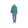 Maison Kitsune SS24 Fox Head Embroidery Patch Hoodie Solid Color Pullover Long Sleeve Sweatshirt Men Sweatshirt Pine-Green LM00702KM0001-P373