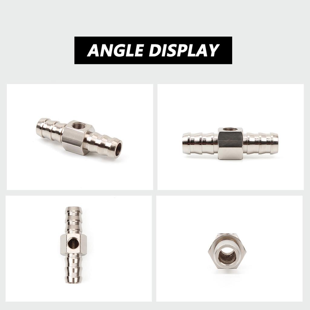 3/8" Bränsleledning Bränsletryck Taggansluten Push Lock T-koppling Adapter 1/8-27 NPT Sensorport Rostfritt stål