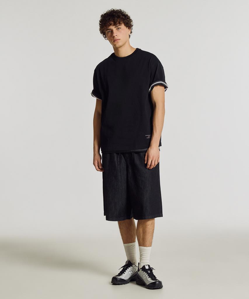 Nyuballanseu Nbneg21443 / Uni Essential Signature Short Sleeve T-Shirt (Black)