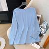 Plus Size Women's Long Sleeve Pullover Loose Spring and Autumn Round Neck Bottom Shirt