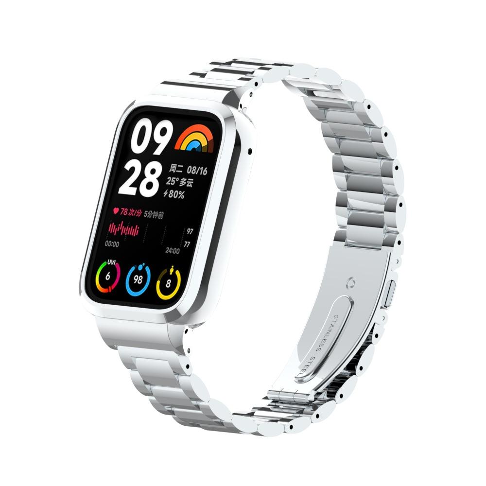 Für Xiaomi Mi Band 8 Pro Edelstahl-Uhrenarmband Metallarmband Gehäuse Schutzhülle für mi band 8 pro Armband Schutzabdeckung Rahmen