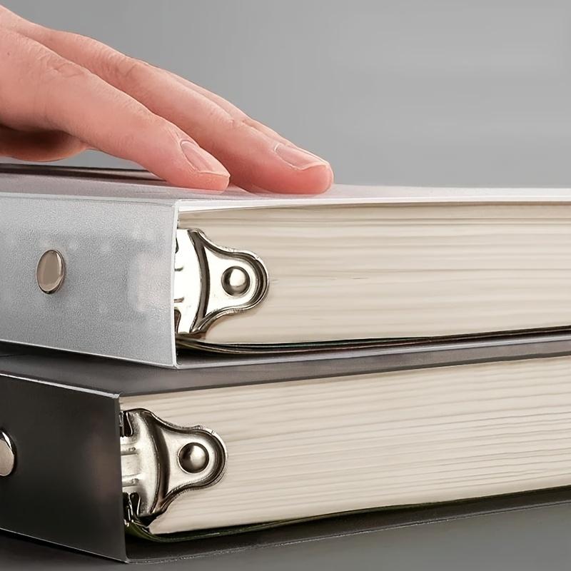 1pc Transparent Loose Leaf Binder - 5-Ring Adjustable A4 Notebook Organizer with Refillable Pages, Crystal Clear & Black Options