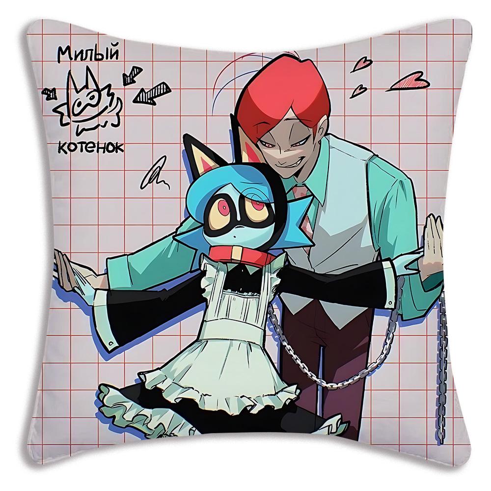 Anime P-Psychocuties Pillow Covers Cartoon Sofa Decorative Home Double-sided Printing Short Plush Cute Cushion Cover