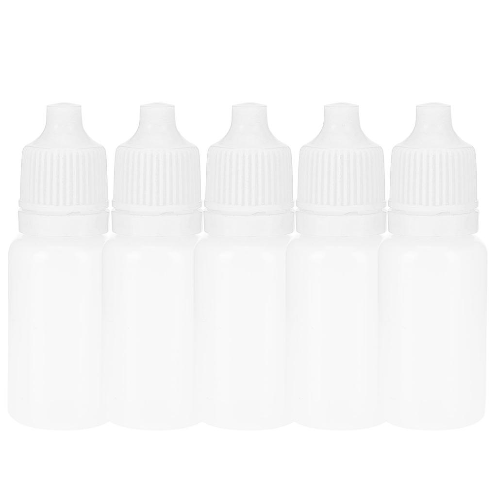 50 flaconi contagocce vuoti da 5 ml, flaconi per liquidi oculari comprimibili, con tappo e tappo