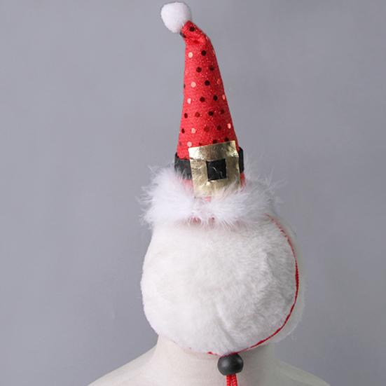 Pet Christmas Hat Cats Red Xmas Hat Santa Hat with Glittery Polka Dots for Cats And Dogs Festive Dress-up Photo Prop