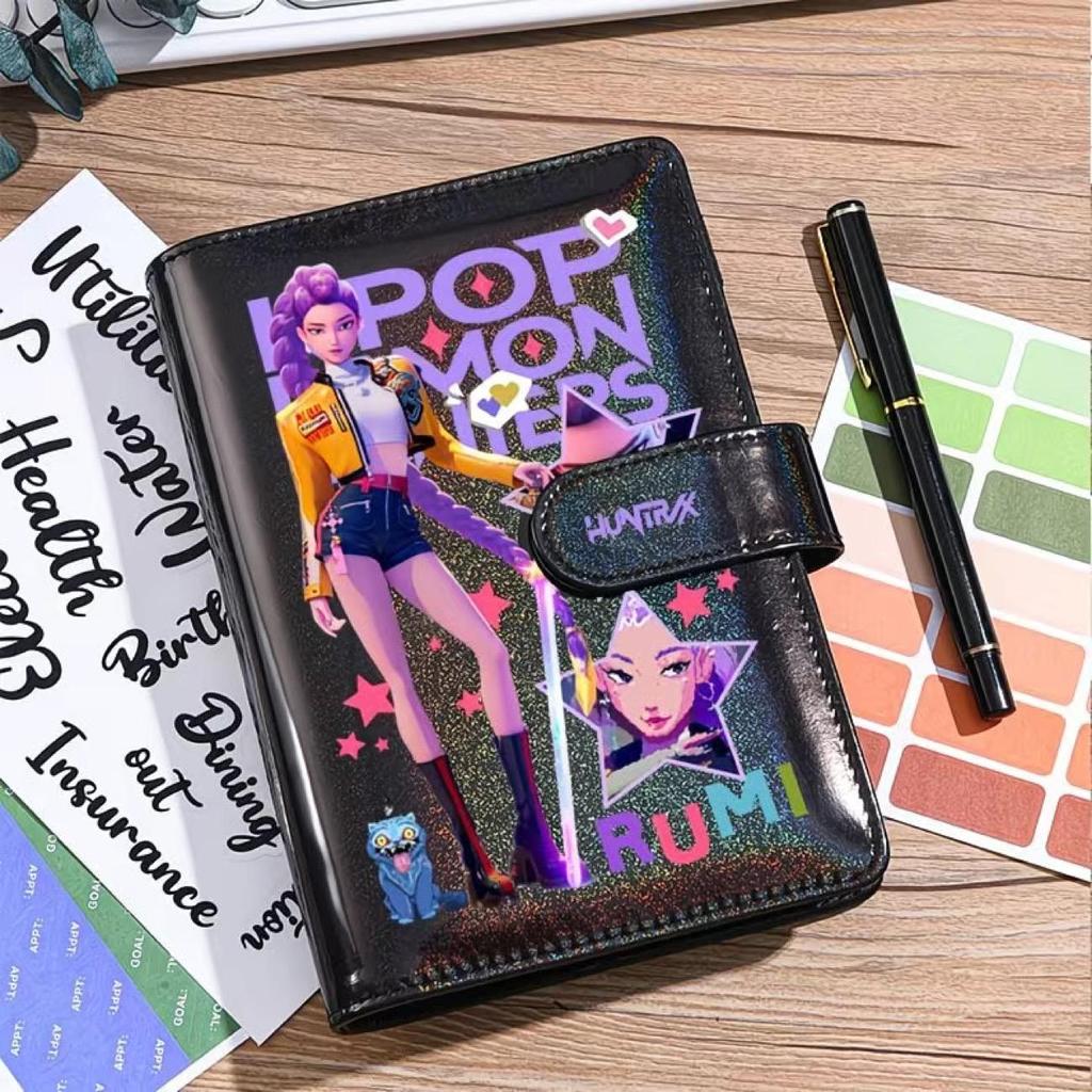 Kpop Hunters Laser Notebook Student Journal Hardcover Loose-leaf Cartoon Anime