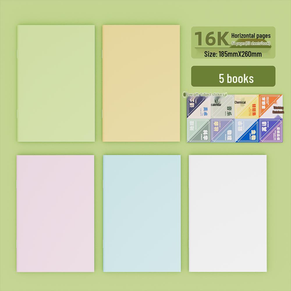 High-Value 16k Color Lined Student Notebook - Minimalist Softcover