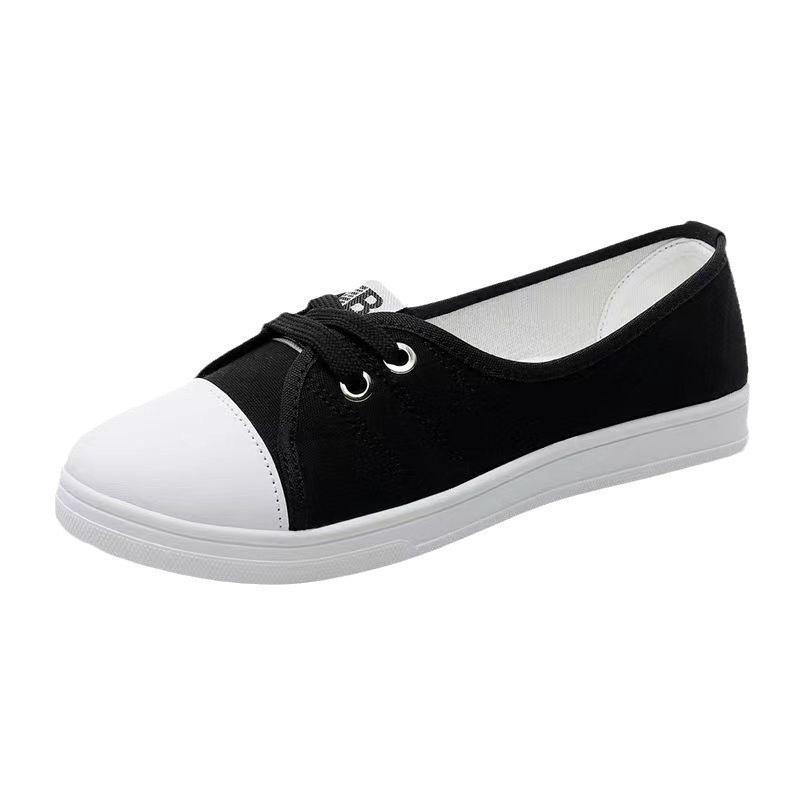 Pantofi din pânză pantofi pânză albi pentru femei gură joasă pantofi de stradă pentru studenți pantofi casual pentru gravide pentru mamă