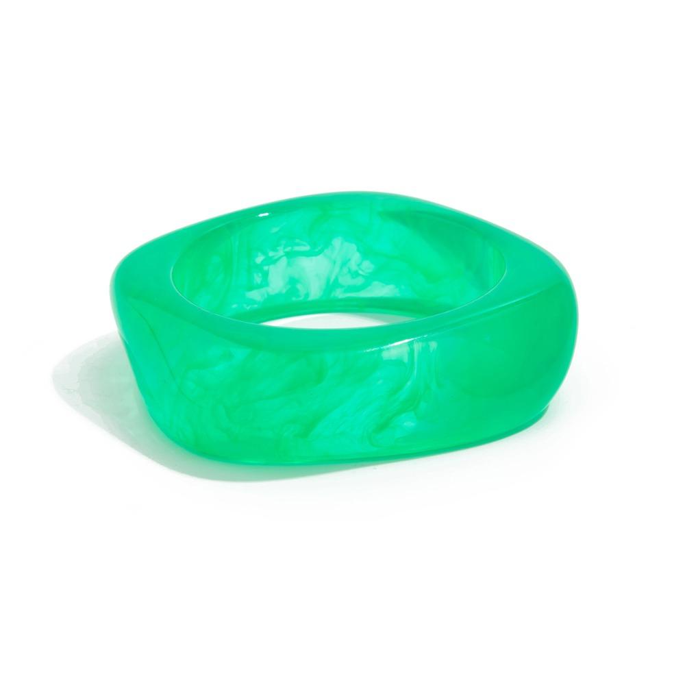 Europe American Style Irregular Wide Bracelet Minority Design Green Hand Ring  Girls