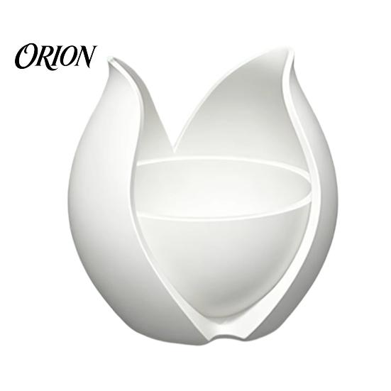 Minimalist White Planter Tulip Flower Shape Planter, 3D Printed Decorative Pot, Stable Desktop Pot Modern Plant Container for Home Office Desk