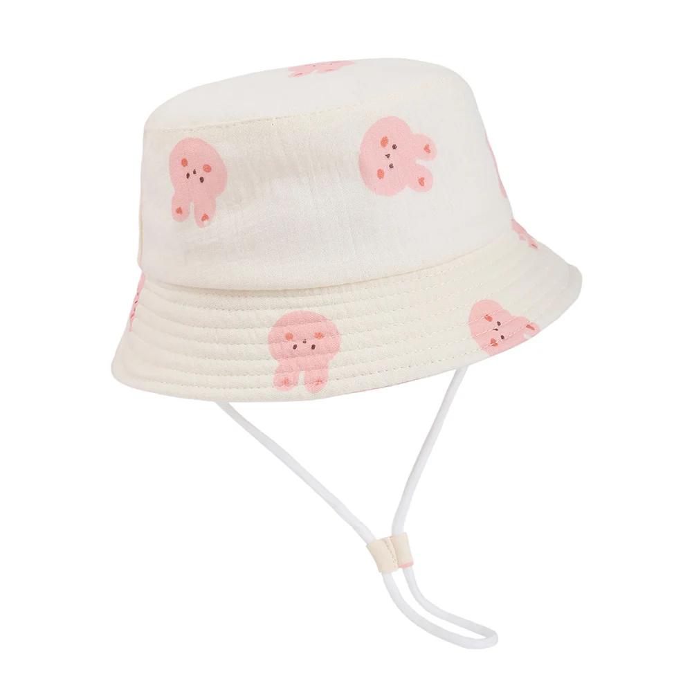 Panama Summer Cotton Yarn Breathable Baby Boys and Girls Sun Hats Toddler Beach Cap Kids Fisherman's Hat Baby UV Protection Cap