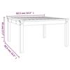 VidaXL Table de jardin 82,5x82,5x45 cm bois massif de douglas 824125