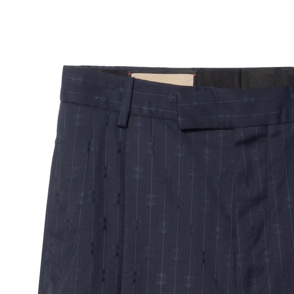 Gucci Wide Horsebit Striped Trousers 705875-ZAITQ-4557