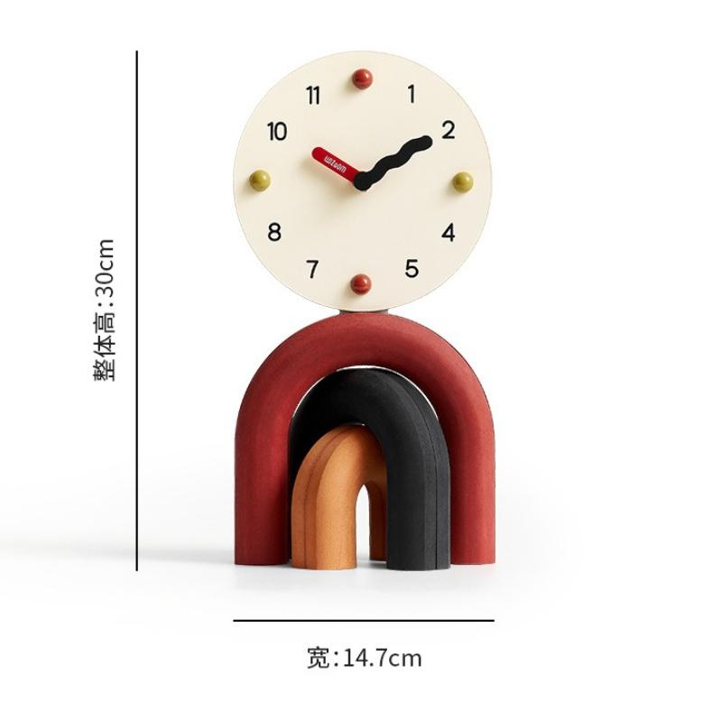 Retro and Novel Office Desk Clock Frosted Texture Table Clock Dormitory Desk Furnishing Living Indoor Room Home Decor Die Uhr