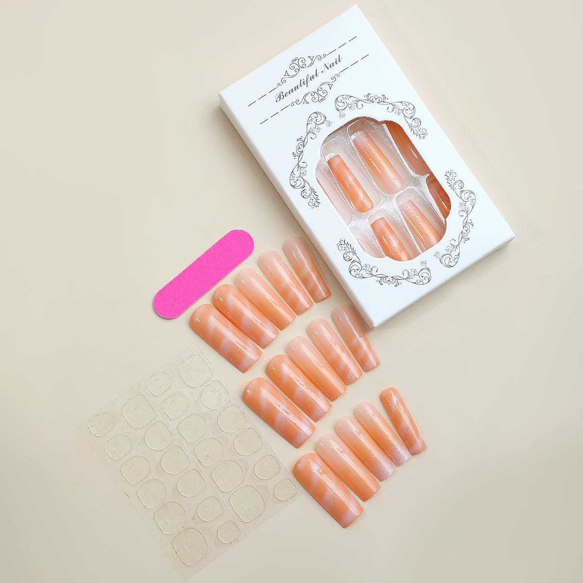 

European & American Style Extra-Long Rectangular Nail Tips - False Nails with Trendy Ins Aesthetic