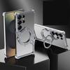 Aluminum Alloy Magnetic Kickstand Protective Phone Case for iPhone 17 Pro Max 16 15 Wireless Charging Metal Bumper Cover