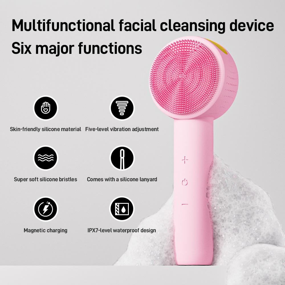 Professional Electric Face Cleansing Brush Set IPX7 Waterproof Sonic Vibrating Exfoliator for Deep Cleaning & Makeup Removal