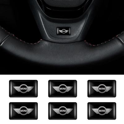 3D Epoxy Auto Logo Badge Sticker Decoratie Auto interieur Accessoires Voor MINI Cooper JCW WORKS R55 R56 F55 F56 R57 R58 R59 R60