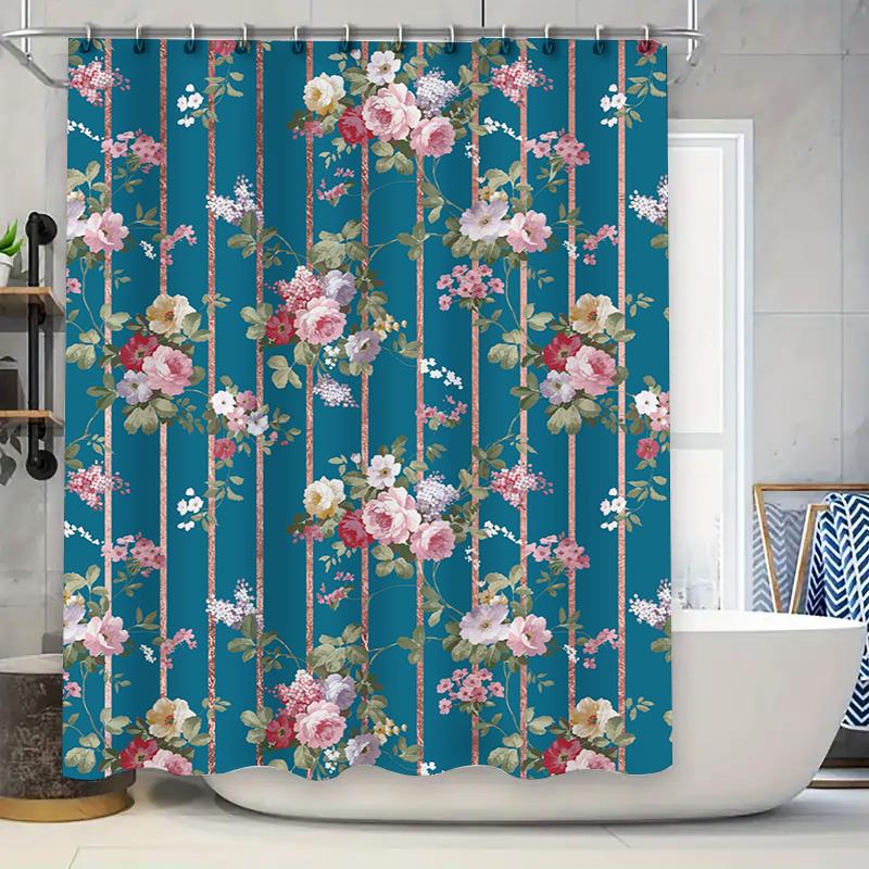 

Blue Wolf Print Shower Curtain Waterproof Bathroom Decor Set Home Accessories For Kids Bathrooms 180X240Cm (71 X 95) W60H190(CM)-1 Pcs