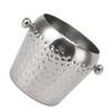 Ice Bucket Stainless Steel Mini Insulated Frozen Container for Bar Wine Champagne 1L Sliver