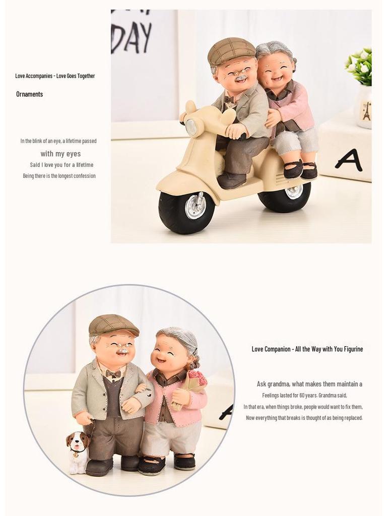 Figurine Bătrân Ai Xiang Ban din Rășină pentru Decor Acasă și Decorare Tort