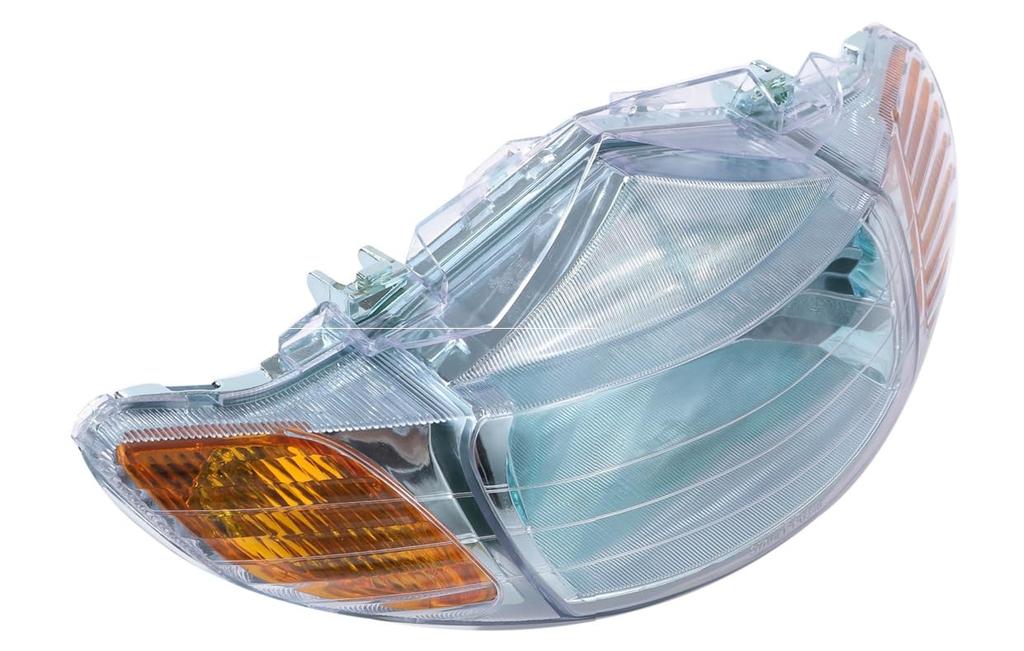 Honda Live Dio AF34 AF35 DIO Headlight Assembly with Clear Blue Type 2 Genuine Motorcycle Custom Aftermarket Lens, (Mid-Late Model),