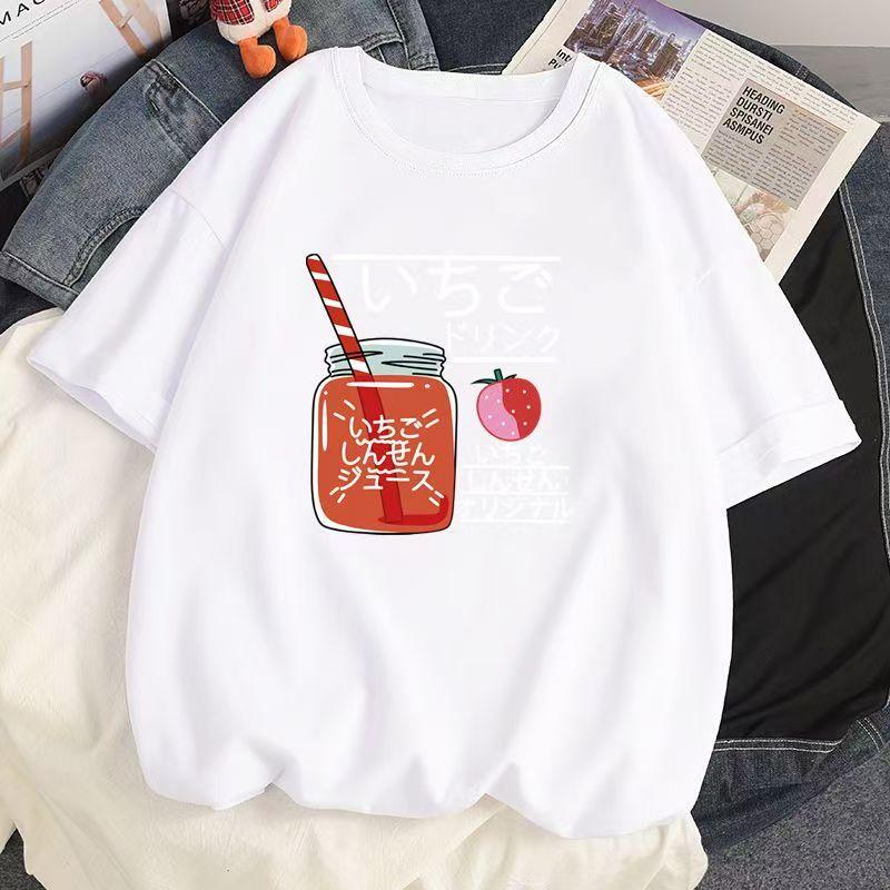 Cotton New Short-sleeved T-shirt Loose Large Size Women's Tops Summer Korean Version of The T-shirt Women