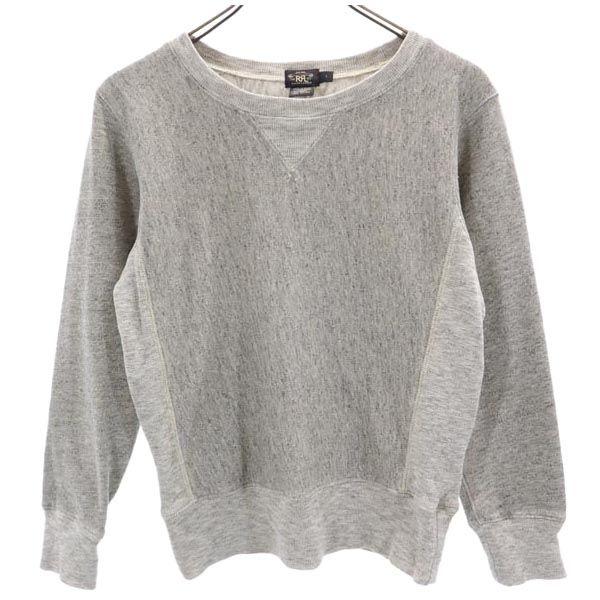 

RRL 1 star Long sleeve sweat trainer 1 Gray Fleece lining RALPH LAUREN Men s Used