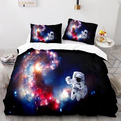 Digital Printing Three-Piece Size Outer Space Quilt Cover