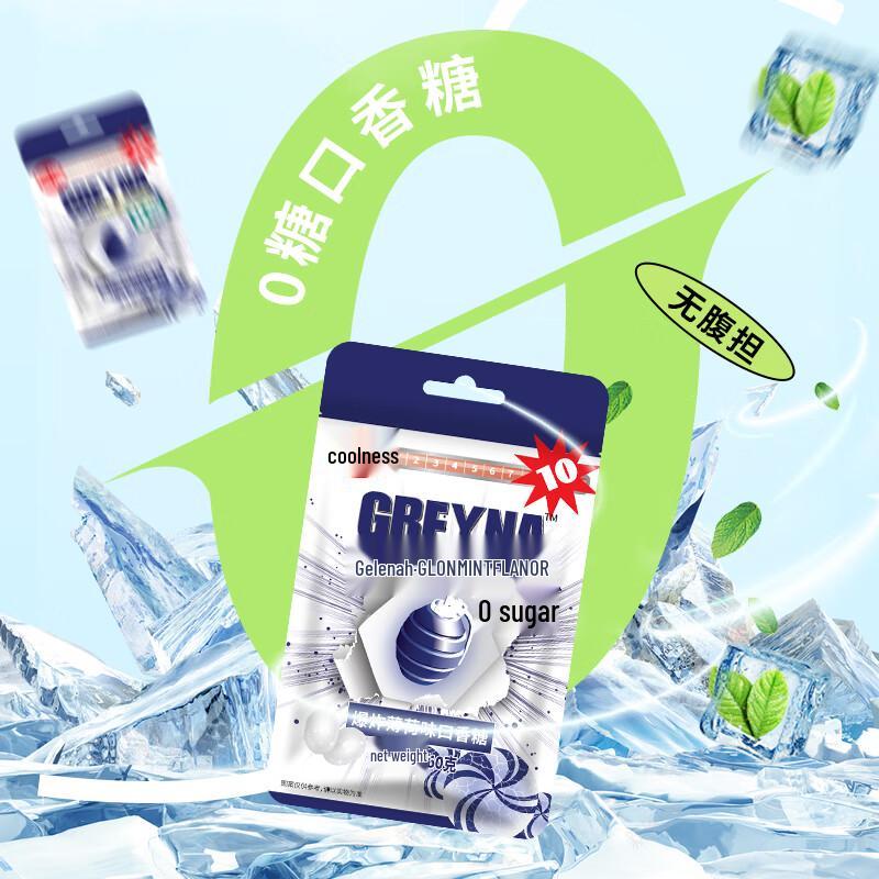 GREYNA Super Cooling Explosive Mint Chewing Gum