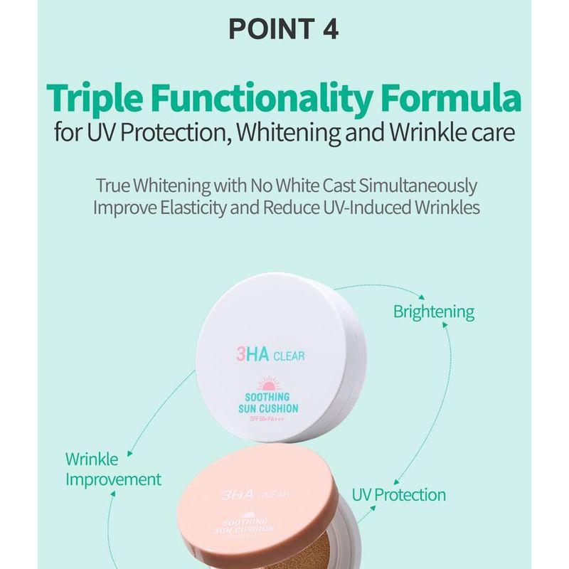 esfolio - 3HA Clear Soothing Sun Cushion - 2 Colors