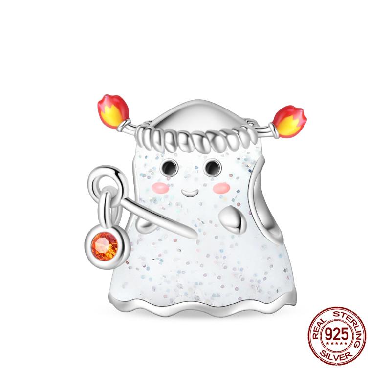 Original Charms Copper Halloween Series & Flying Witch Pendant Charms Fits 3Mm Original Bracelet For Women Diy Jewelry Gifts