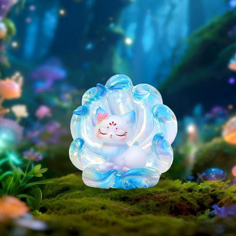 Walking On The Moon Nine Tailed Fox Blind Box Ancient Style Mini Glow Lamp Desktop Ornament Hidden Style Birthday Gift