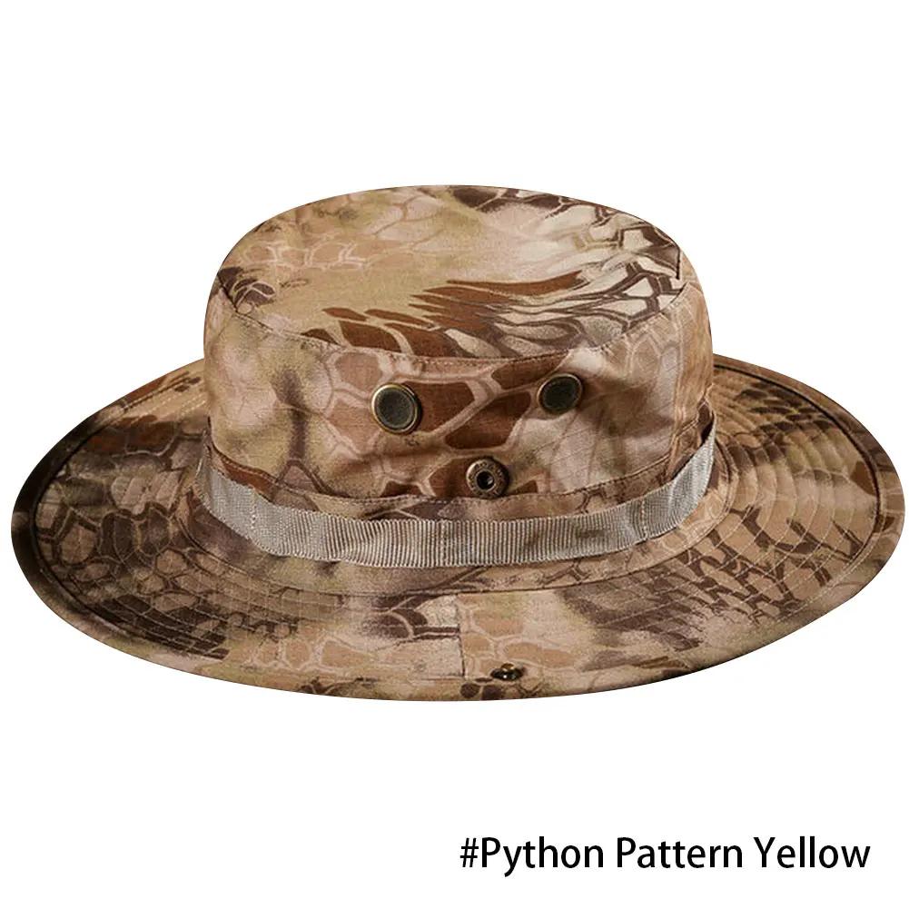 Men Hunting Hiking Outdoor Camo Sun Caps Camouflage Hat Tactical Bucket Hats Panama Summer Cap