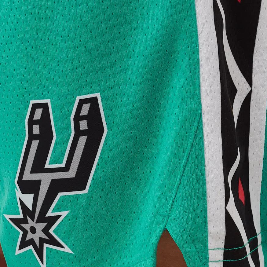 Nike San Antonio Spurs City Edition Dri-FIT NBA Fan Version 22-23 Season Logo Print Straight Leg Breathable Basketball Shorts Men Shorts DO9674-396