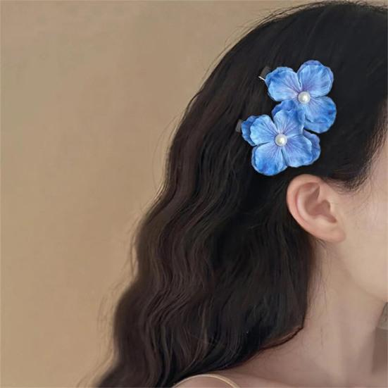 Women Hairpin Artificial Flower Decor Anti-slip Teeth Hair Pin Large Size Holiday Hair Clip Hair Accessories