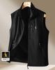 [Fashionable thin outfit] Spring sports stand up collar vest jacket for men's casual vest and men's vest