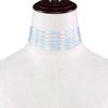 Chic Style Women Multirow 6 Layers Holographic Wide Choker Necklace Club Party