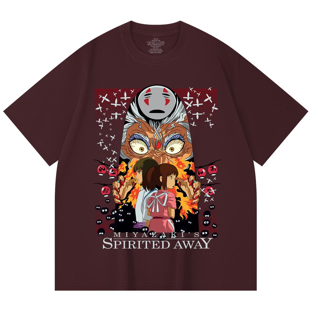 

230 Gsm 100% Cotton Ghibli V1 Spirited Away Print Unisex Heavy Cotton T Shirt 2XL