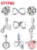Original Charms Copper Infinite Forever Love Heart Pendant Beads Fit Bracelets Beads For Women Diy Jewelry Making Gift