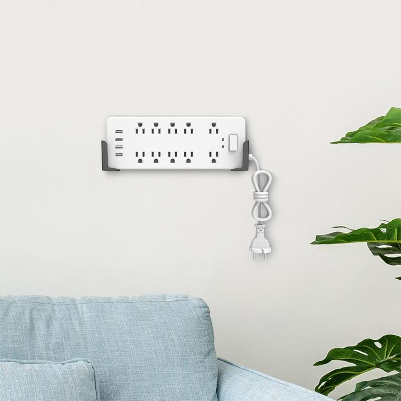 ABS Wall Mounted Power Strips Stand For Tablets Smartphones, Ideal For Smooth Surfaces Like Marble Wood, Glass, Tiles