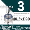 Außen-Ø 20mm Aluminiumlegierung Flache Unterlegscheibe Abstandshalter mit M6/M8/M10/M12 Innenloch - Metallwellenbuchse Isoliersäule.