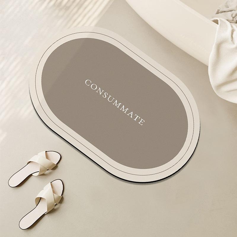 Badezimmer Saugfähige Bodenmatte Toilettentürmatte Rutschfeste Fußmatte Toilette Kieselgur Schnelltrocknende Fußmatte Weiche Matte