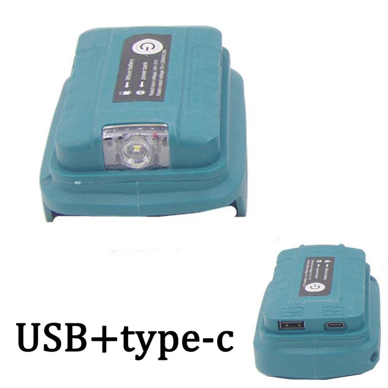 Battery Adapter LED Working Light for Makita/HongSong/Lomvum 14.4V/18V Li-on Battery Portable Power Bank With Dual USB Port